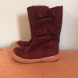 Livie & Luca Burgundy Kids Boots